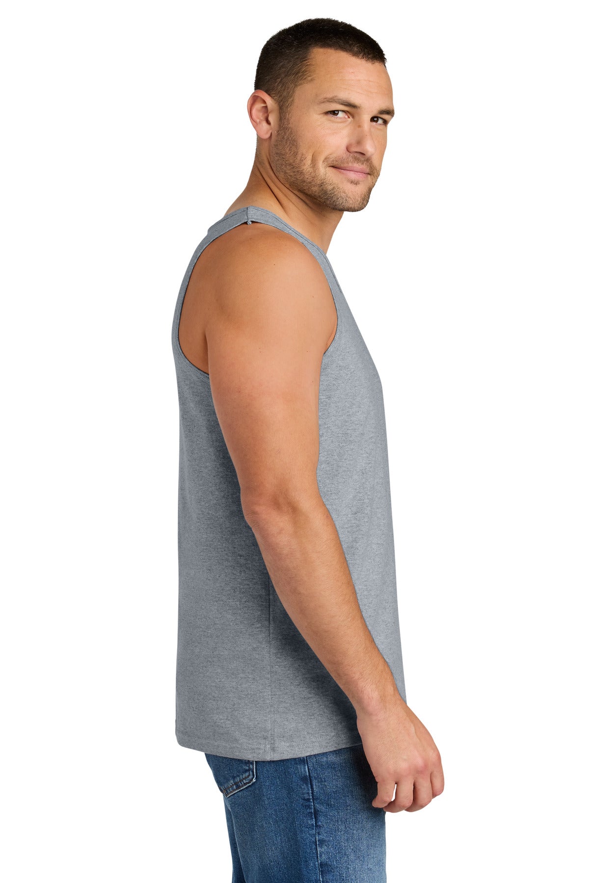 Gildan Heavy Cotton Tank Top. G5200 - Sport Grey - side