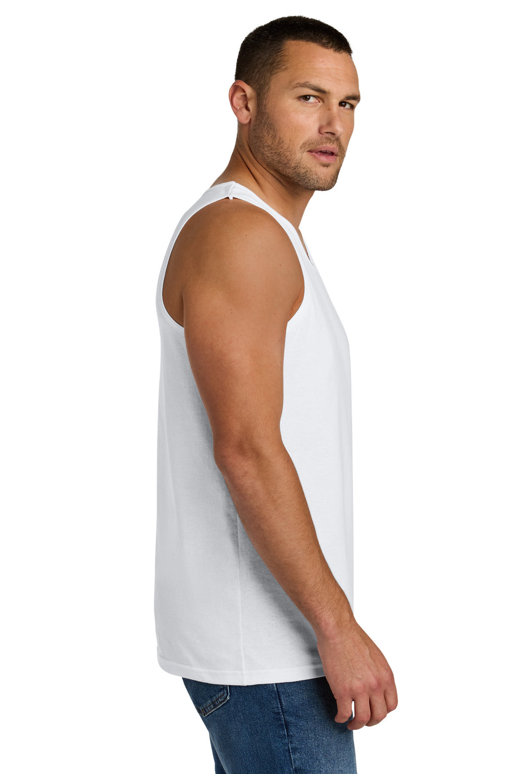 Gildan Heavy Cotton Tank Top. G5200 - White - side