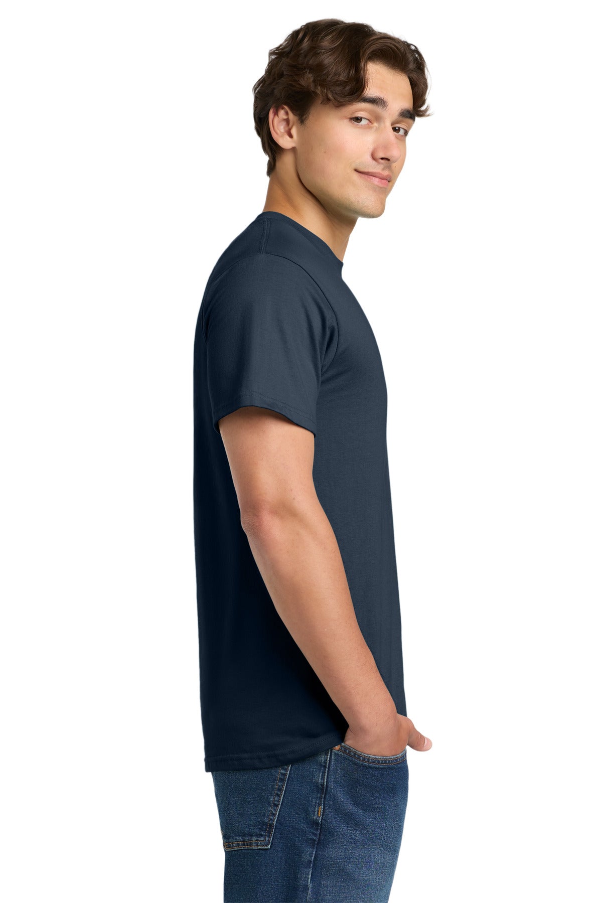 Gildan Hammer T-Shirt. H000 - Dark Navy - side