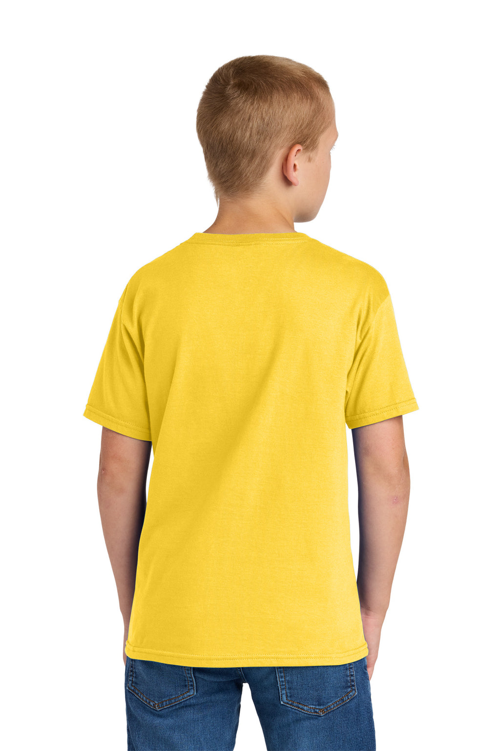 Jerzees Ultimate Youth Ring Spun T-Shirt IC46B - Island Yellow - back