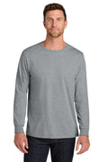 Jerzees Ultimate Unisex Ring Spun Long Sleeve T-Shirt IC46L - Athletic Heather - front