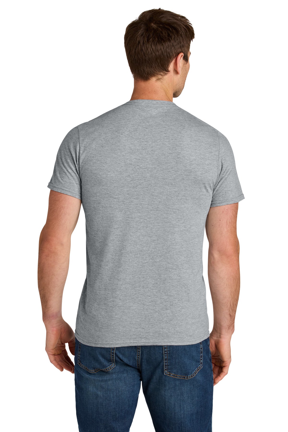 Jerzees Ultimate Unisex Ring Spun T-Shirt IC46M - Athletic Heather - back