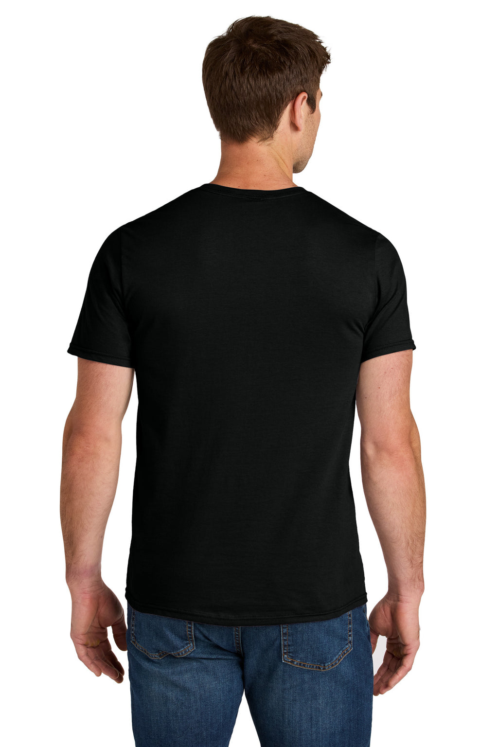 Jerzees Ultimate Unisex Ring Spun T-Shirt IC46M - Black Ink - back