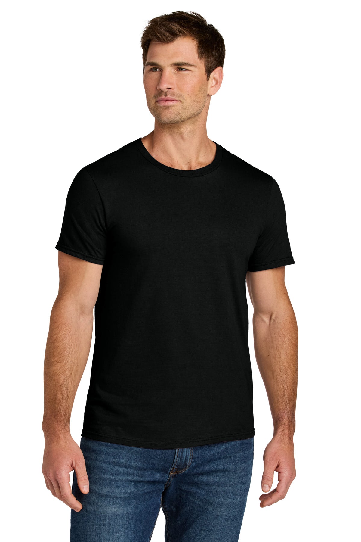Jerzees Ultimate Unisex Ring Spun T-Shirt IC46M - Black Ink - front