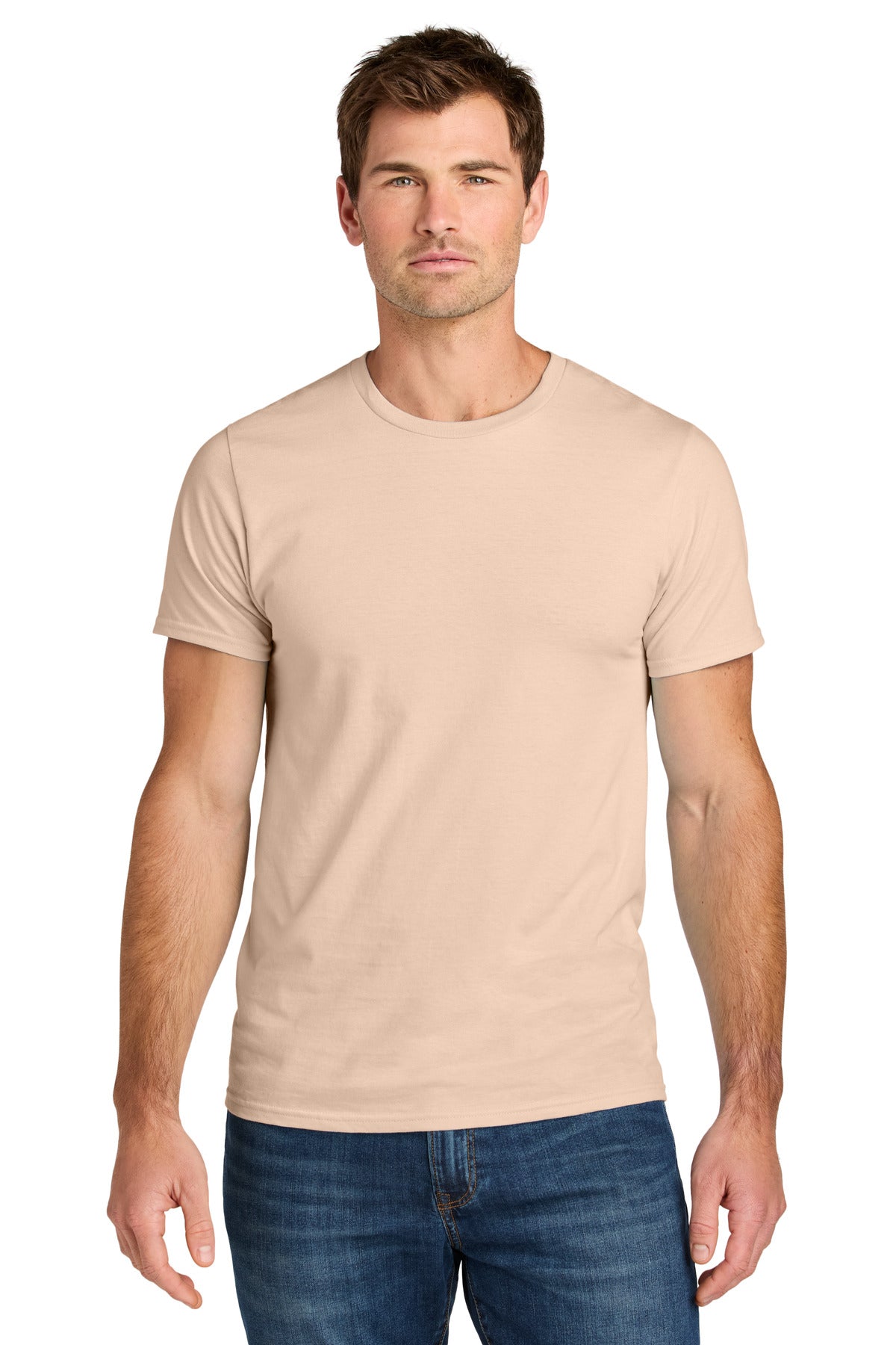 Jerzees Ultimate Unisex Ring Spun T-Shirt IC46M - Blush Pink - front