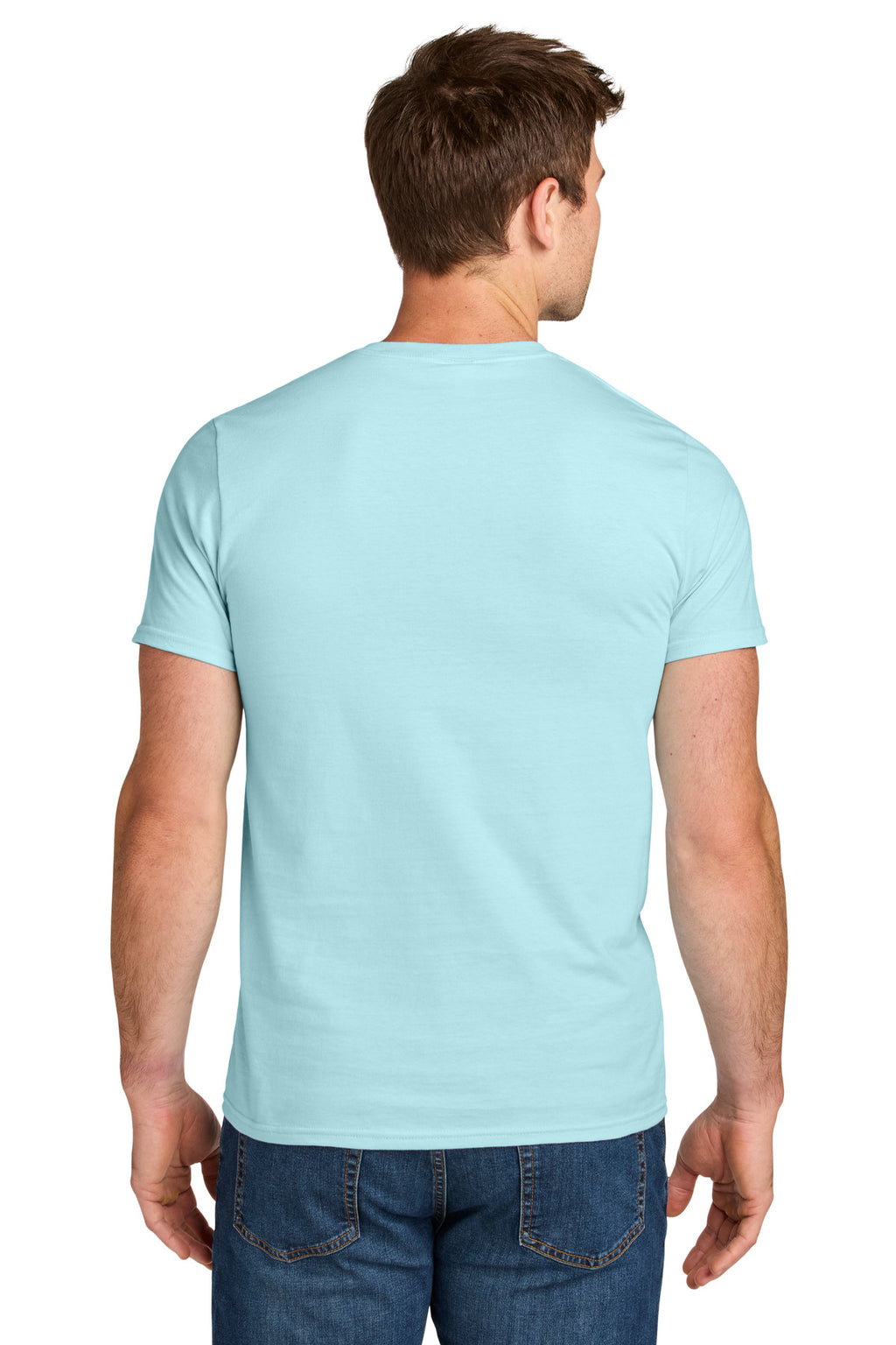 Jerzees Ultimate Unisex Ring Spun T-Shirt IC46M - Breezy Blue - back