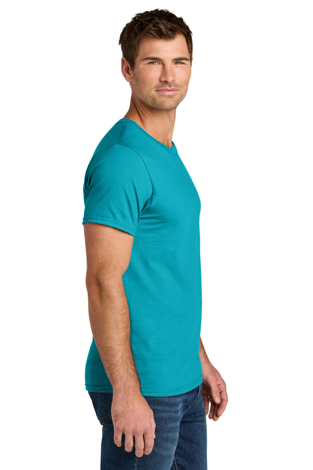 Jerzees Ultimate Unisex Ring Spun T-Shirt IC46M - California Blue - side