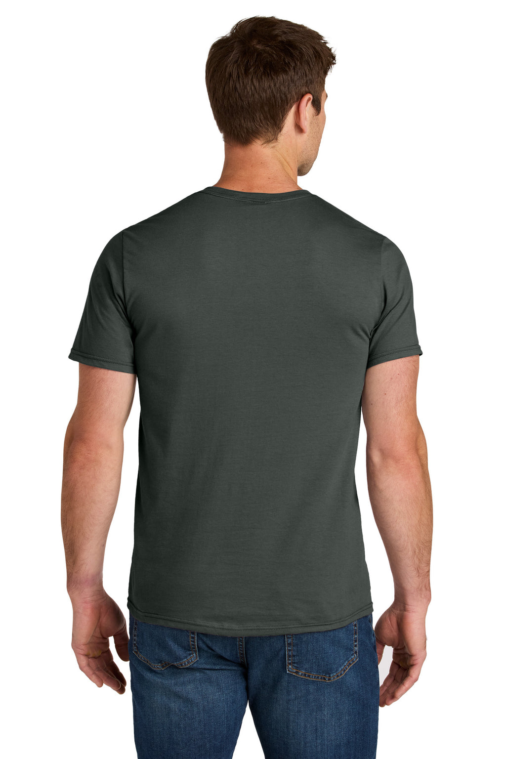 Jerzees Ultimate Unisex Ring Spun T-Shirt IC46M - Charcoal Grey - back