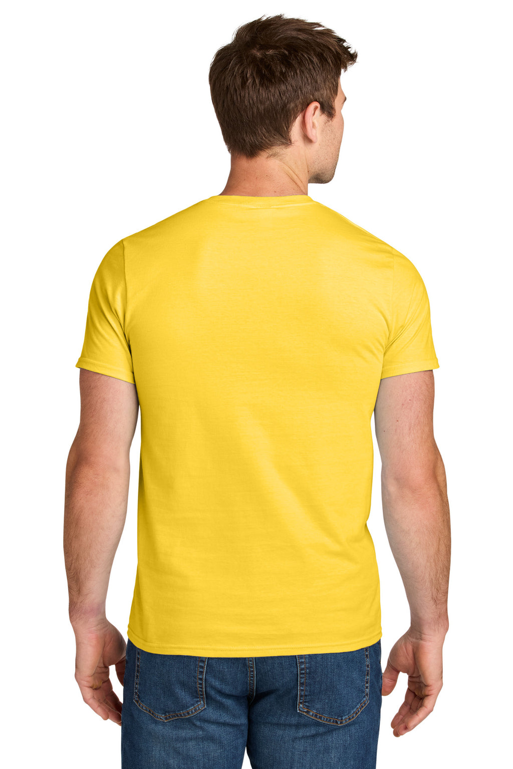 Jerzees Ultimate Unisex Ring Spun T-Shirt IC46M - Island Yellow - back