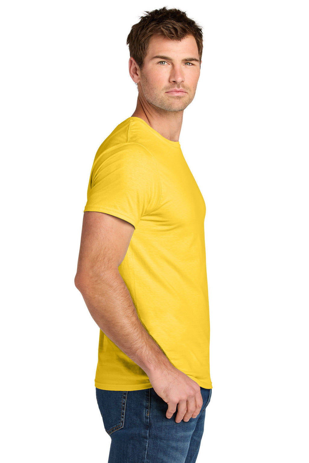 Jerzees Ultimate Unisex Ring Spun T-Shirt IC46M - Island Yellow - side