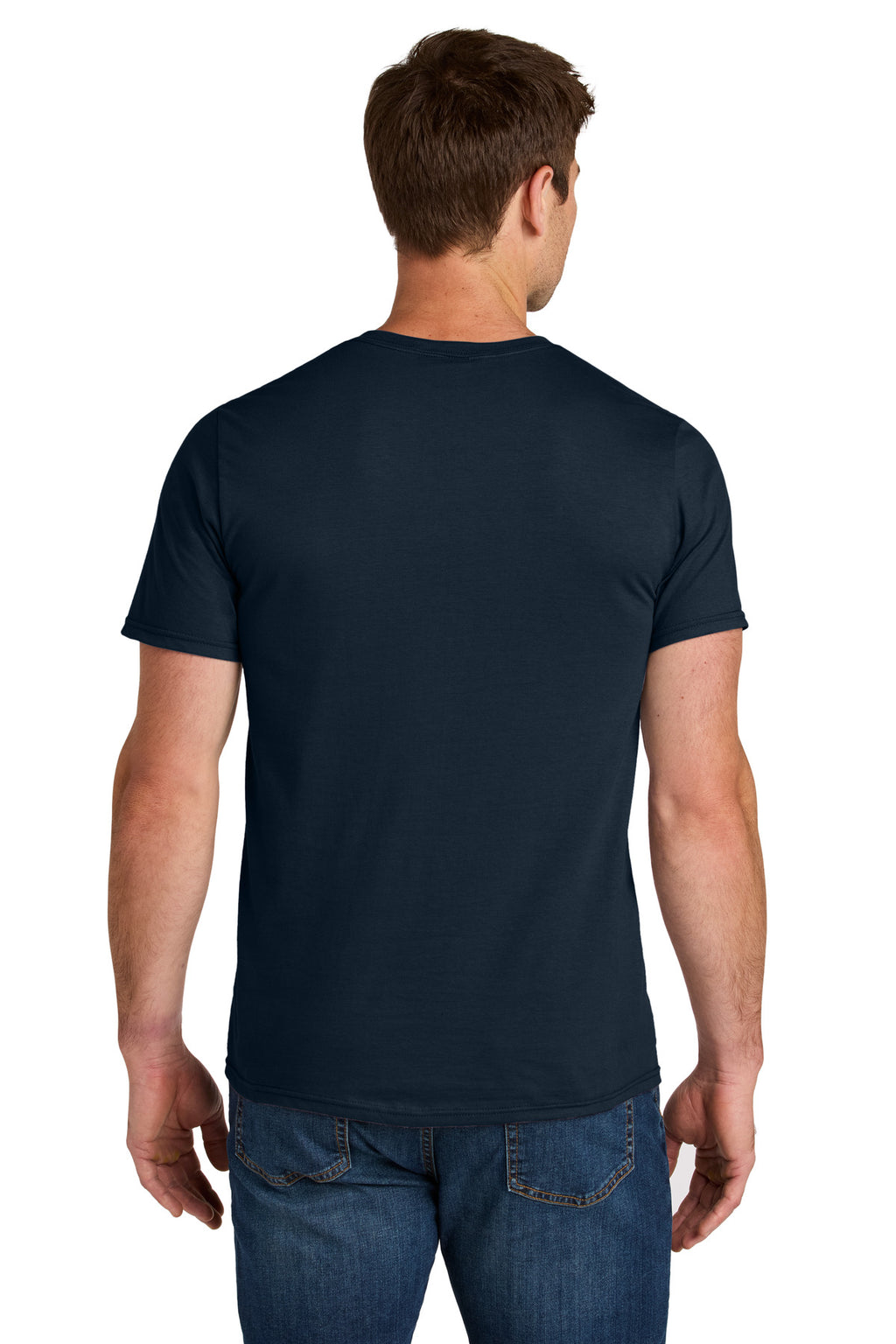 Jerzees Ultimate Unisex Ring Spun T-Shirt IC46M - J. Navy - back