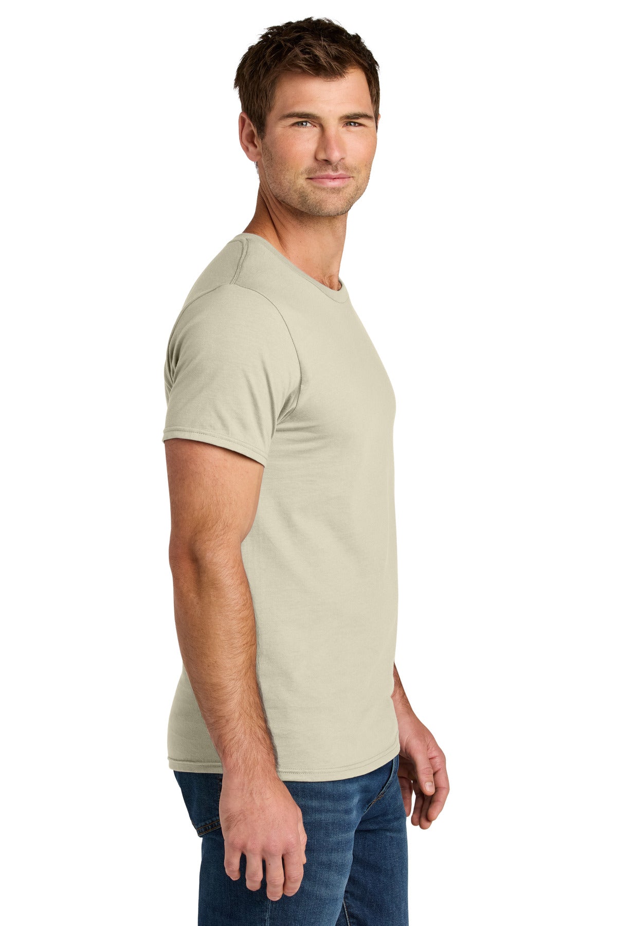 Jerzees Ultimate Unisex Ring Spun T-Shirt IC46M - Putty - side
