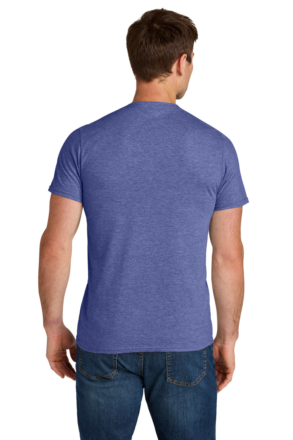 Jerzees Ultimate Unisex Ring Spun T-Shirt IC46M - Retro Heather Purple - back