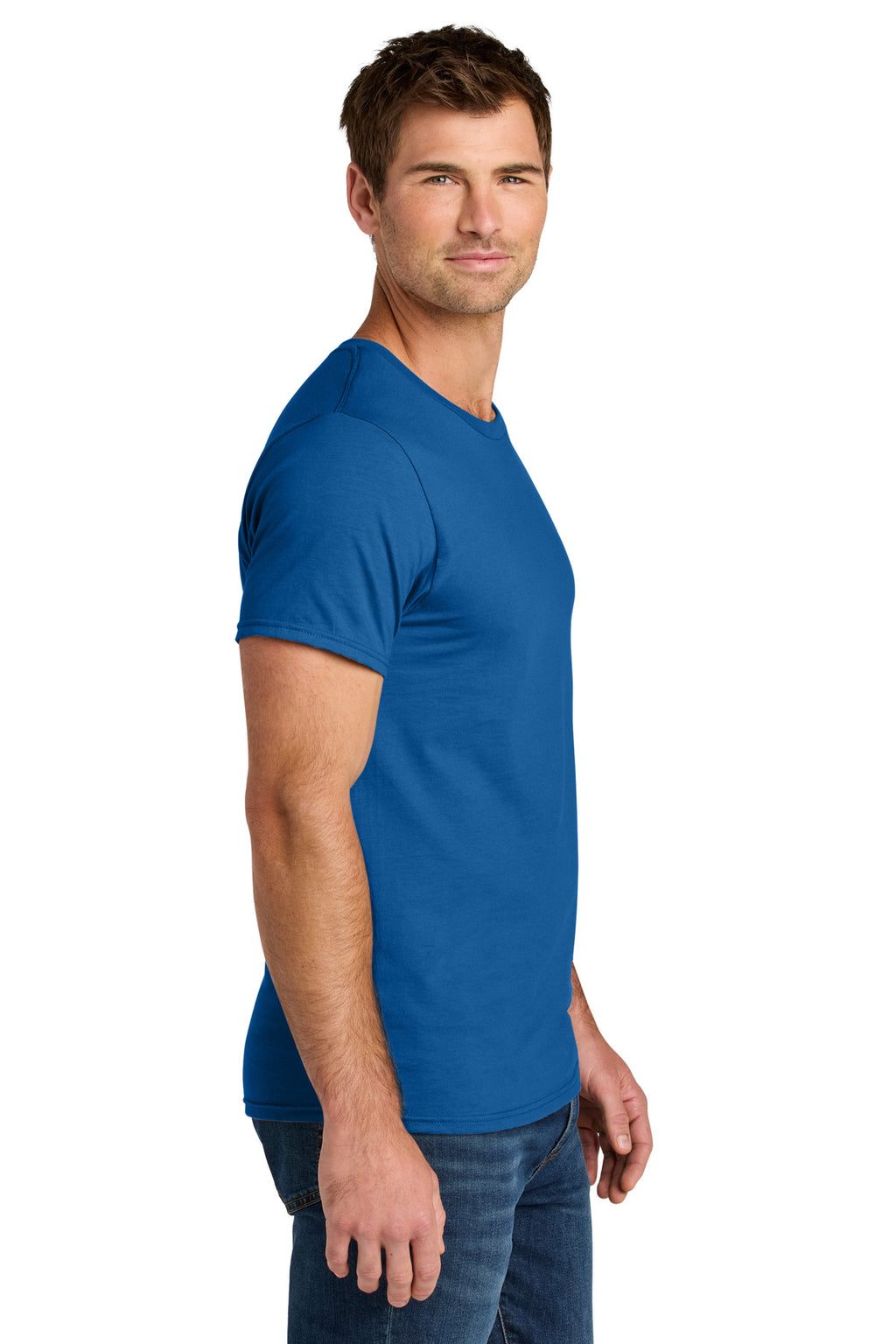 Jerzees Ultimate Unisex Ring Spun T-Shirt IC46M - Royal - side