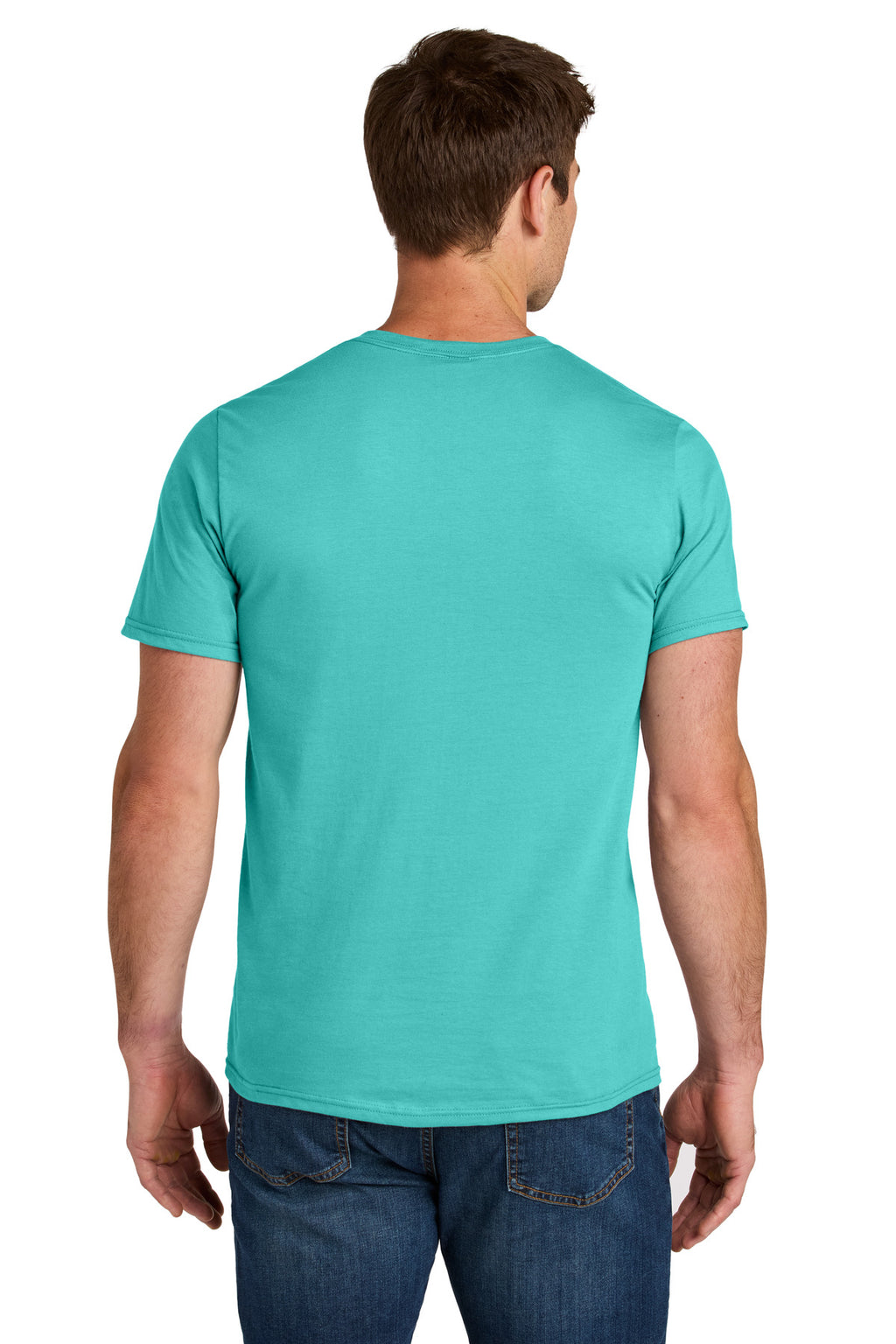 Jerzees Ultimate Unisex Ring Spun T-Shirt IC46M - Scuba Blue - back