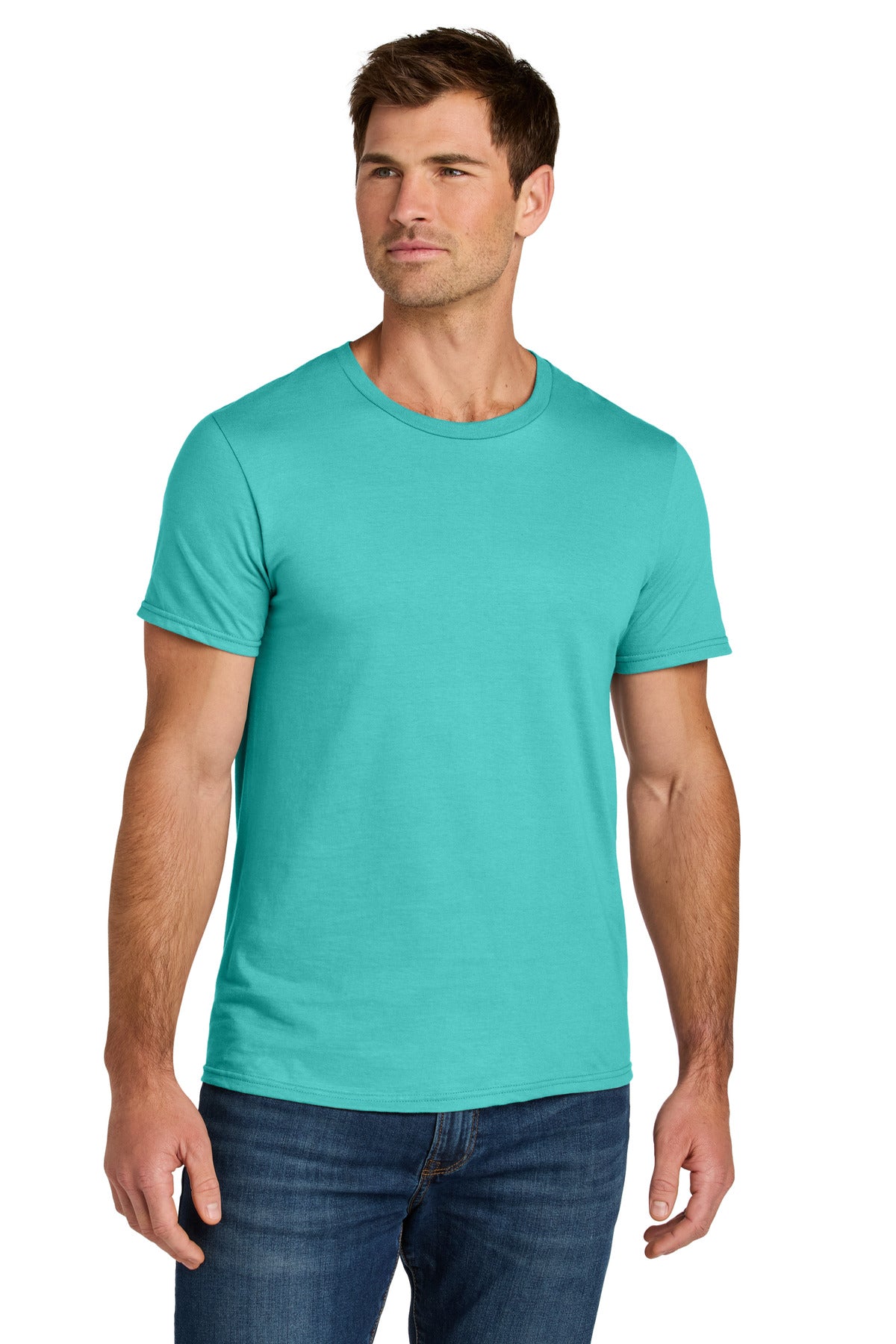Jerzees Ultimate Unisex Ring Spun T-Shirt IC46M - Scuba Blue - front
