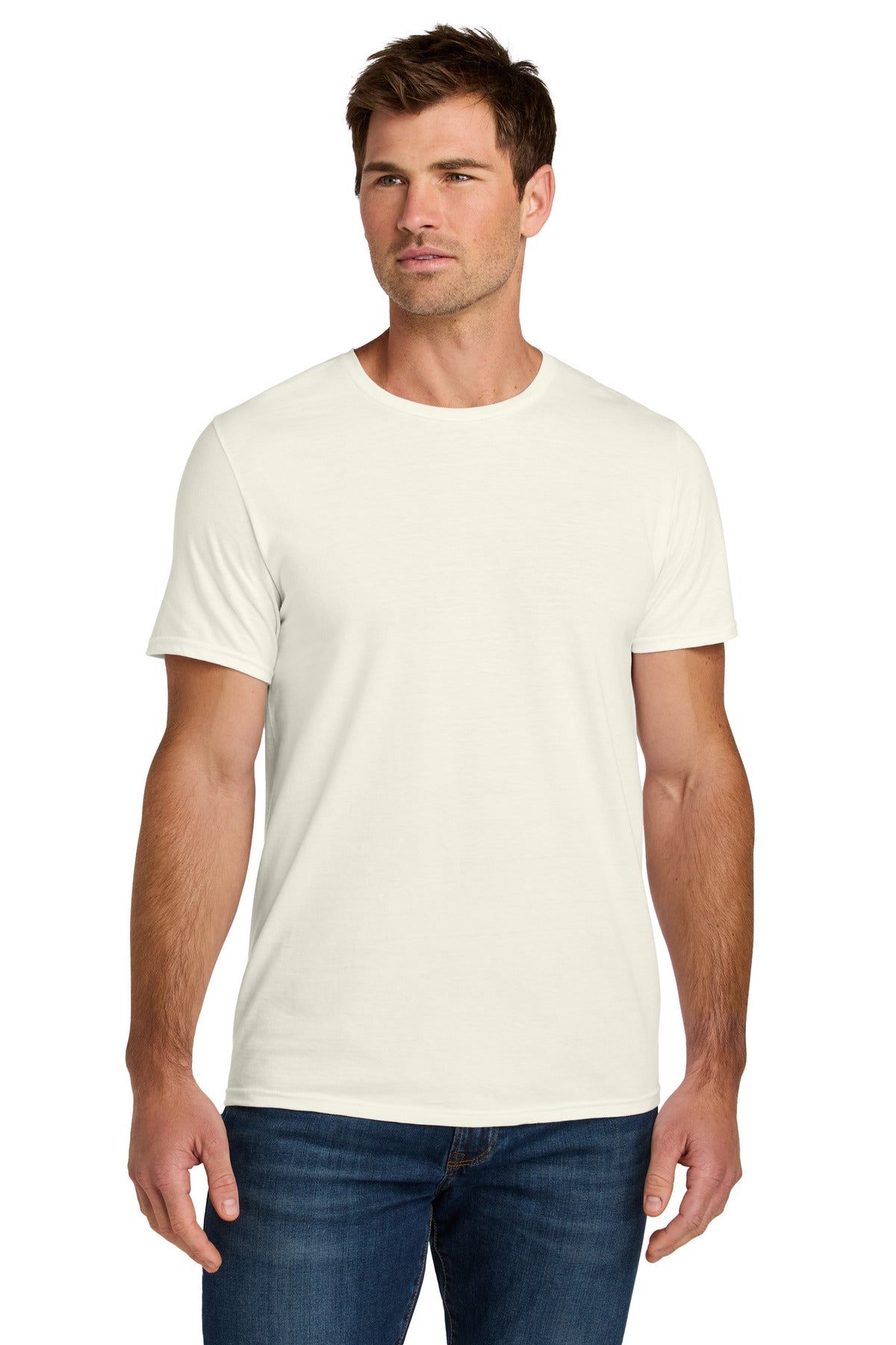 Jerzees Ultimate Unisex Ring Spun T-Shirt IC46M - Sweet Cream Heather - front