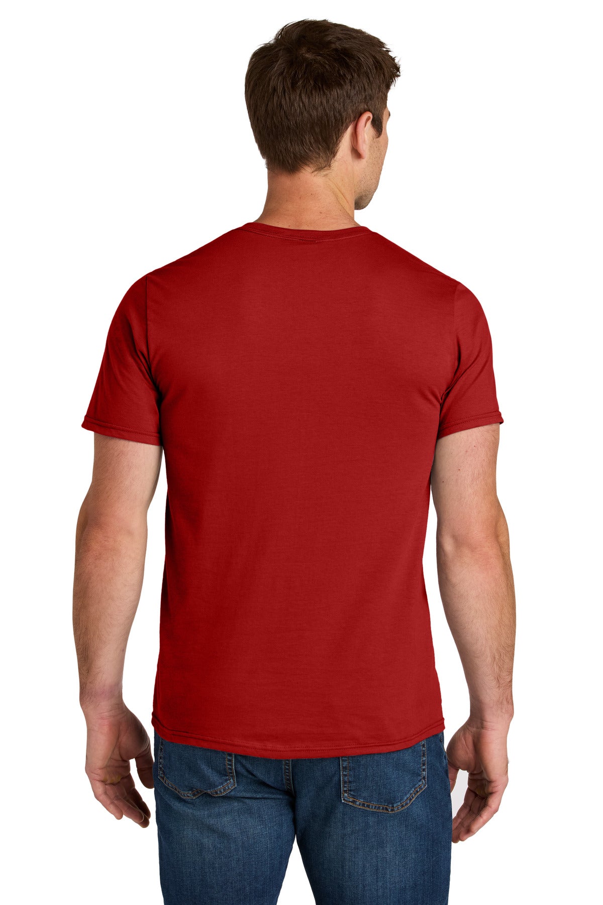 Jerzees Ultimate Unisex Ring Spun T-Shirt IC46M - True Red - back