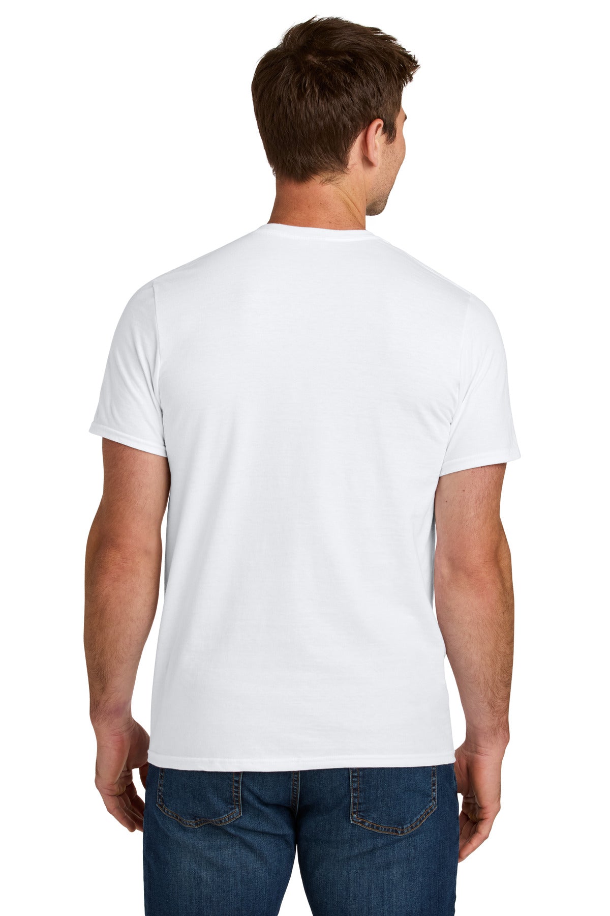 Jerzees Ultimate Unisex Ring Spun T-Shirt IC46M - White - back