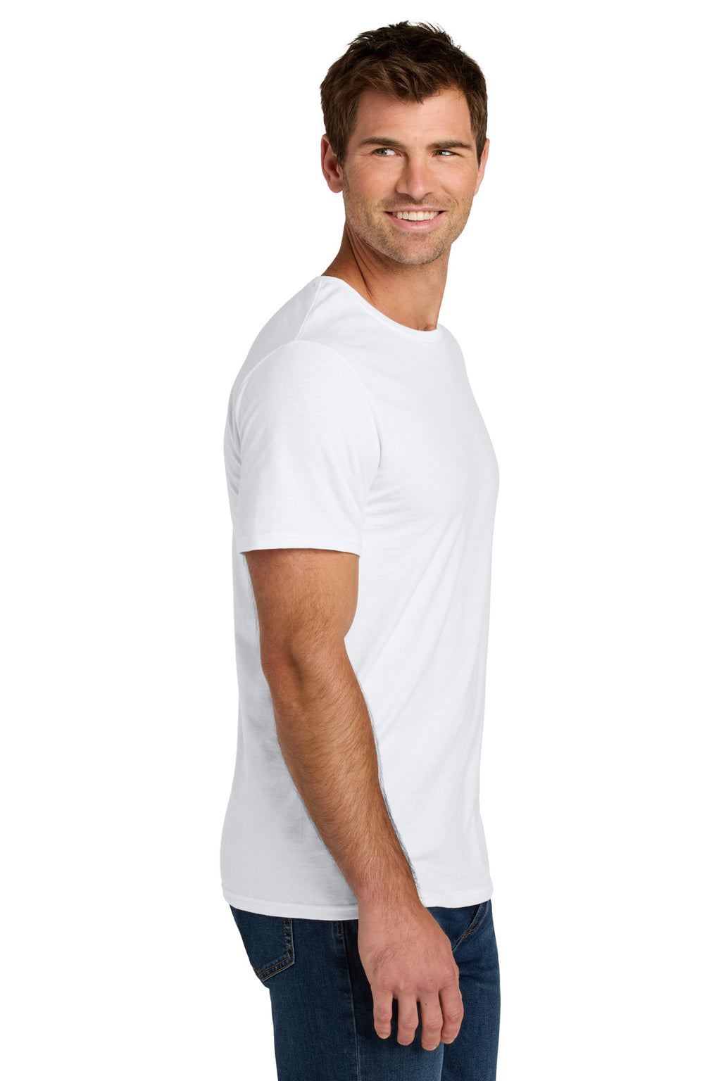 Jerzees Ultimate Unisex Ring Spun T-Shirt IC46M - White - side