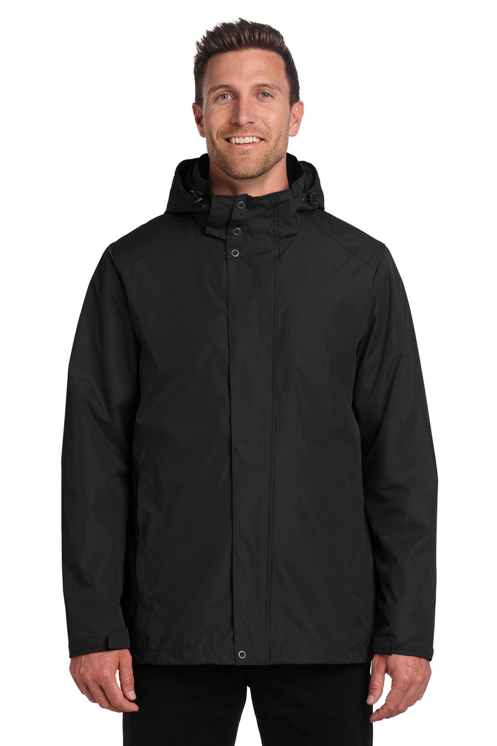 Port Authority All-Weather 3-in-1 Jacket J123 - Black - front