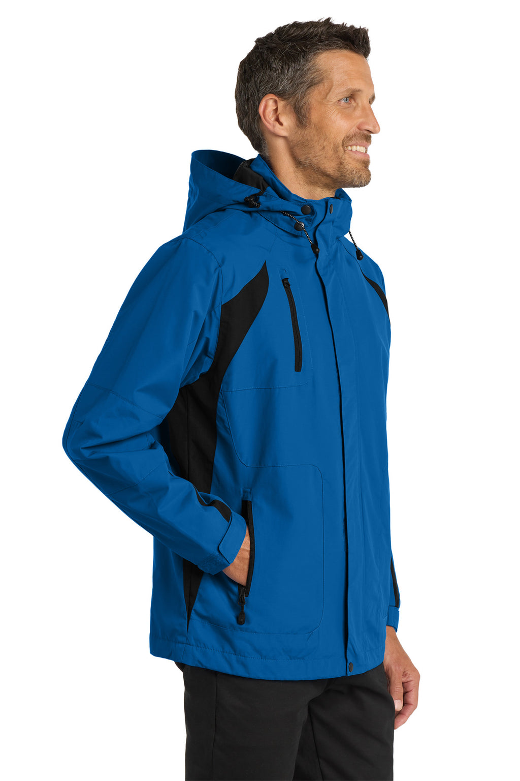 Port Authority All-Season II Jacket. J304 - Snorkel Blue/ Black - side