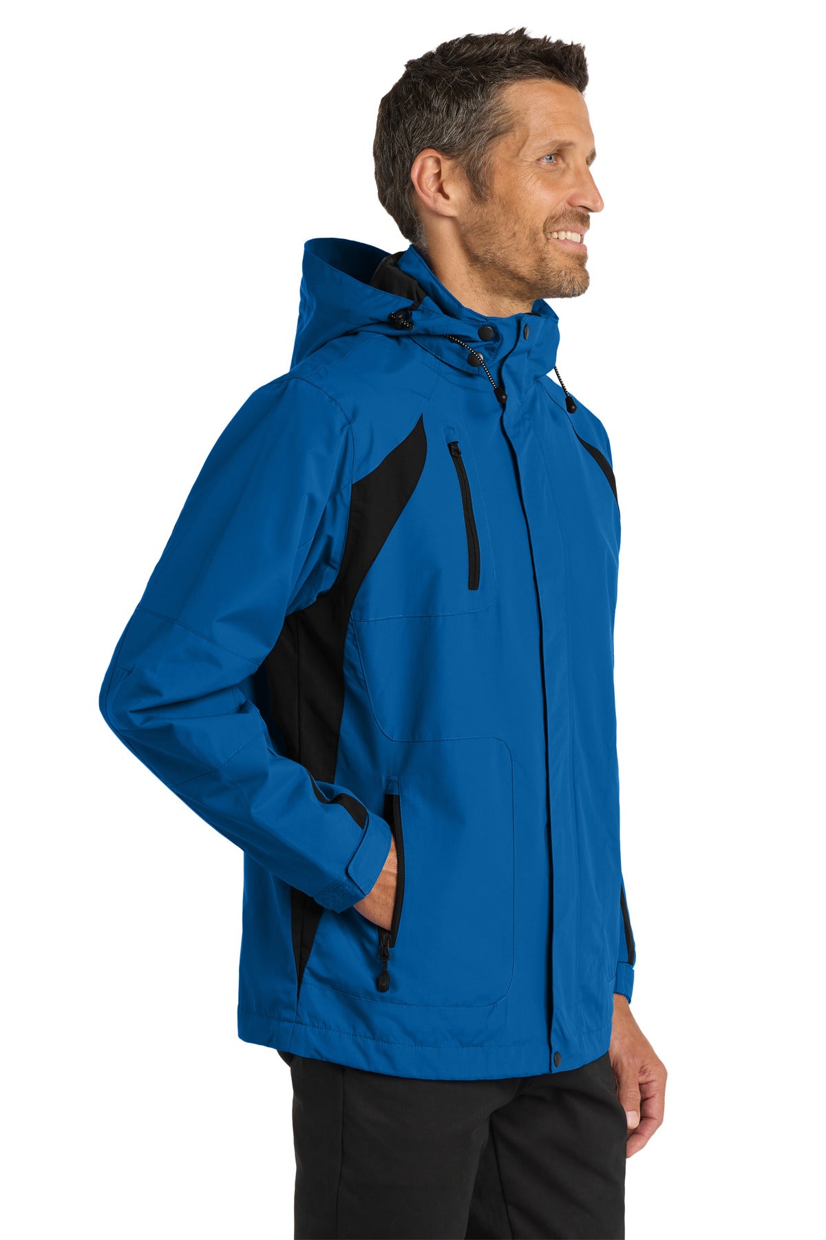 Port Authority All-Season II Jacket. J304 - Snorkel Blue/ Black - side