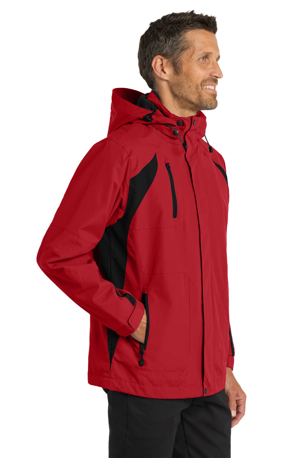 Port Authority All-Season II Jacket. J304 - True Red/ Black - side