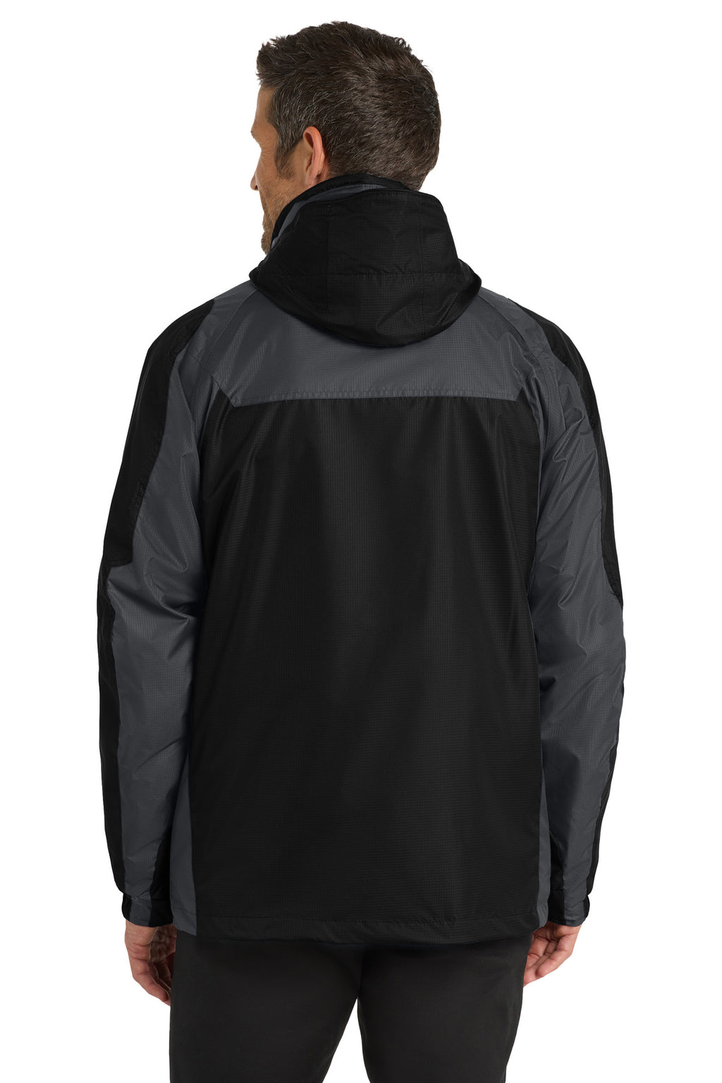 Port Authority Ranger 3-in-1 Jacket. J310 - Black/ Ink Grey - back