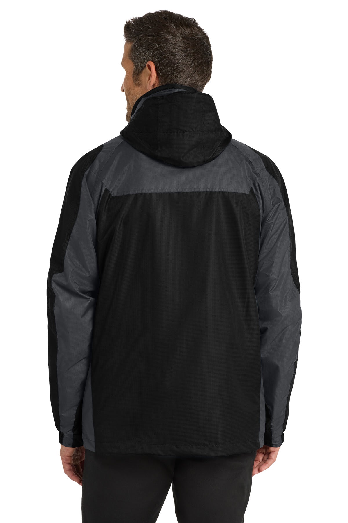 Port Authority Ranger 3-in-1 Jacket. J310 - Black/ Ink Grey - back