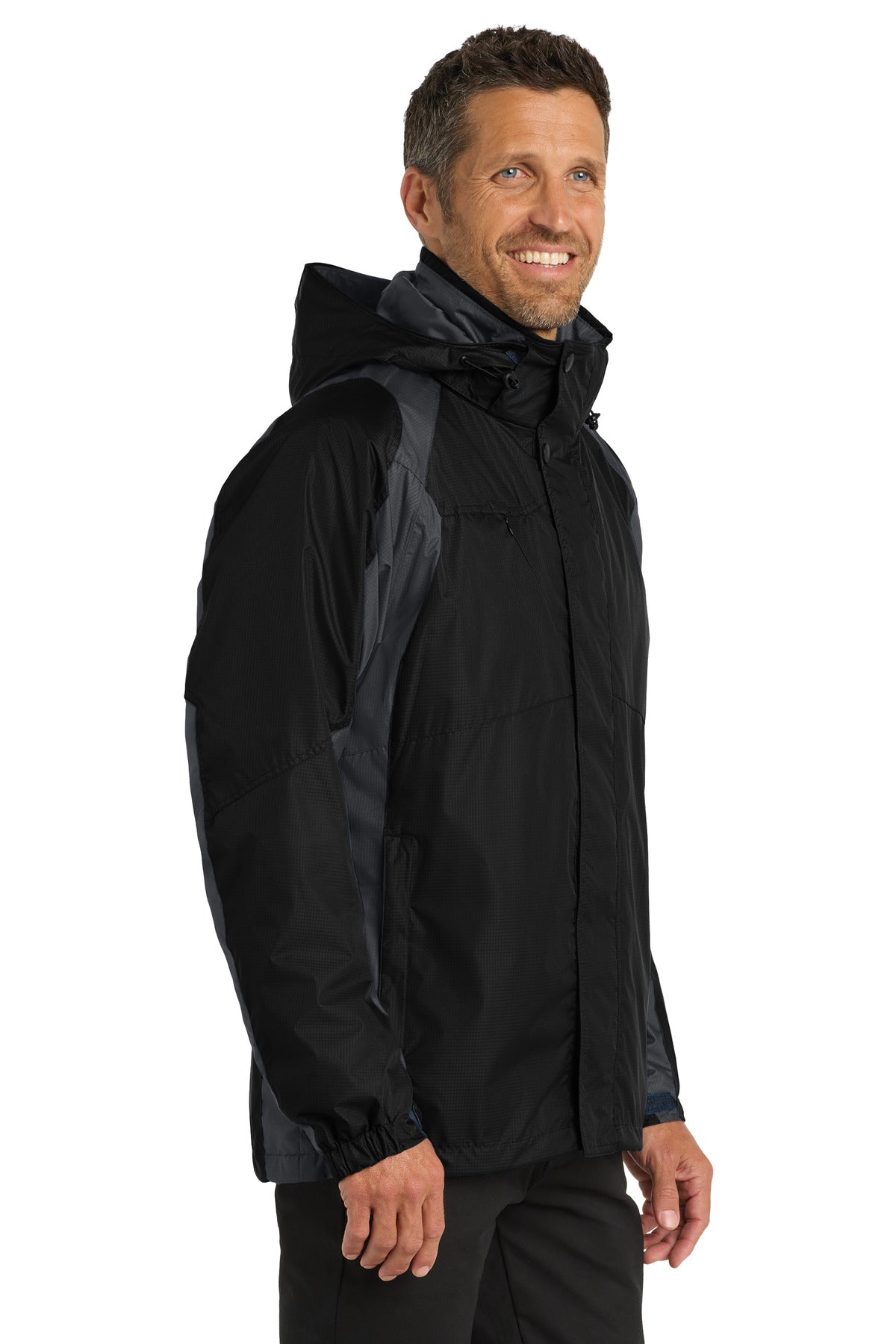 Port Authority Ranger 3-in-1 Jacket. J310 - Black/ Ink Grey - side