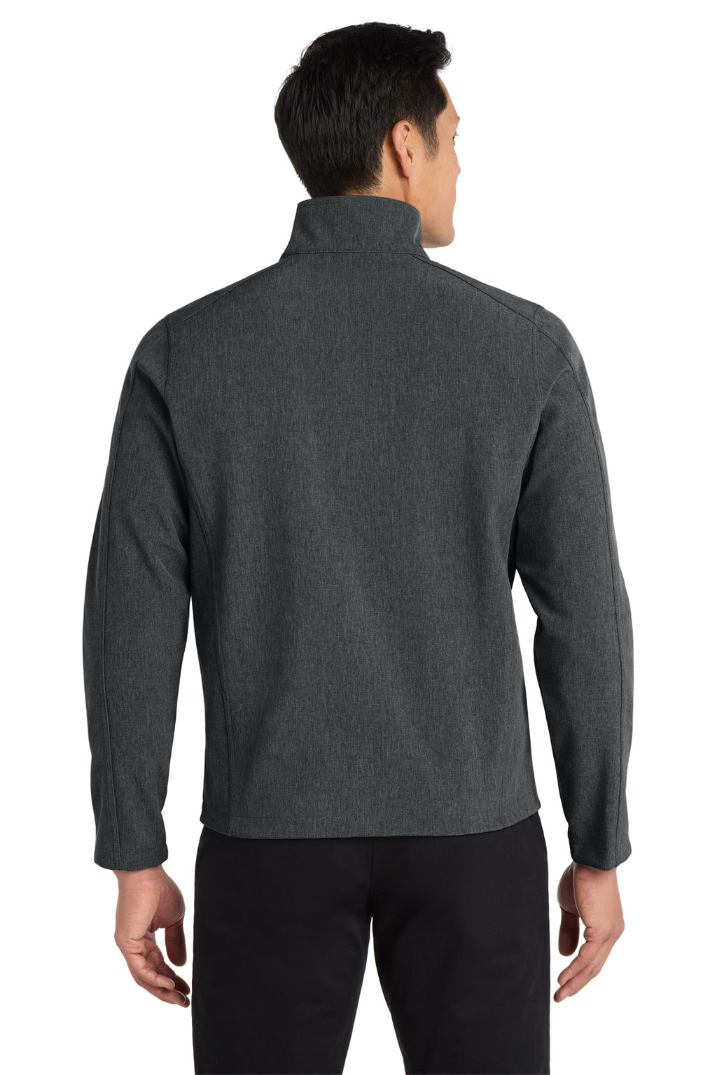 Port Authority Core Soft Shell Jacket. J317 - Black Charcoal Heather - back