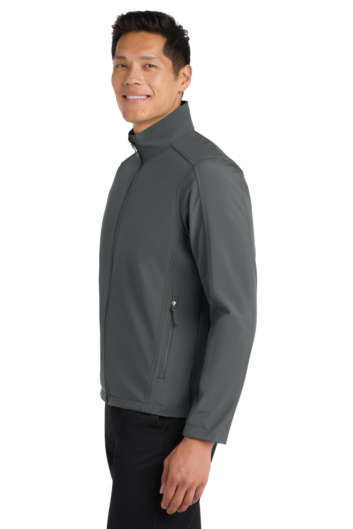 Port Authority Core Soft Shell Jacket. J317 - Deep Smoke - side