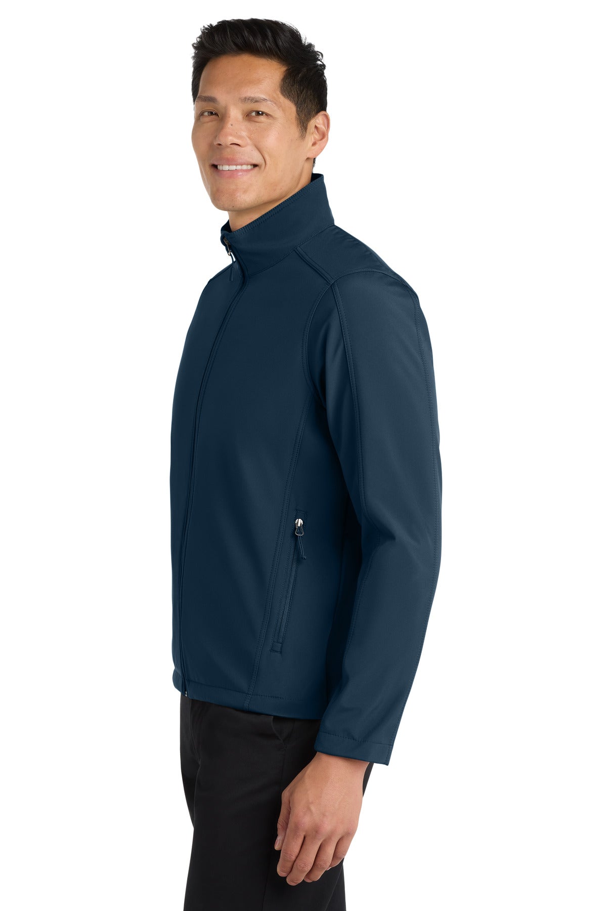 Port Authority Core Soft Shell Jacket. J317 - Dress Blue Navy - side