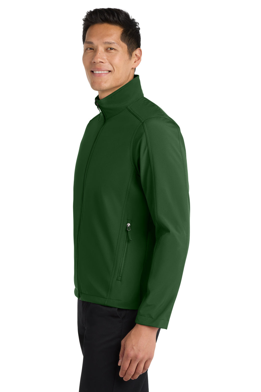 Port Authority Core Soft Shell Jacket. J317 - Forest Green - side