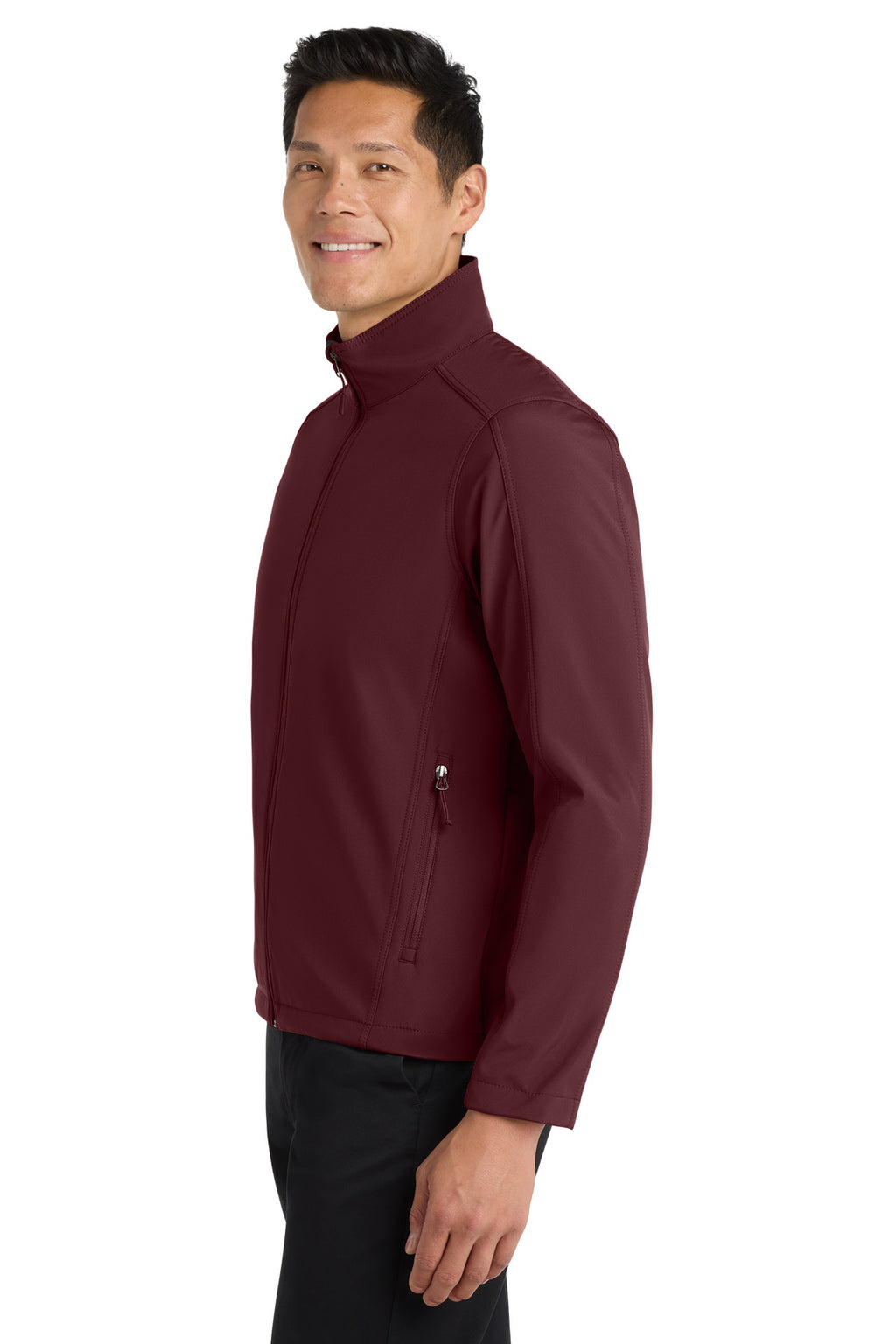 Port Authority Core Soft Shell Jacket. J317 - Maroon - side
