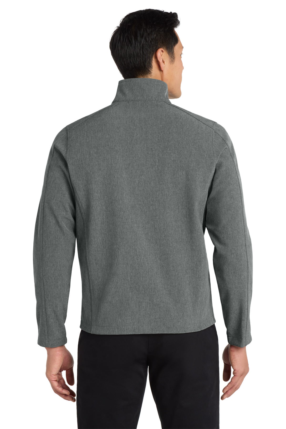 Port Authority Core Soft Shell Jacket. J317 - Pearl Grey Heather - back