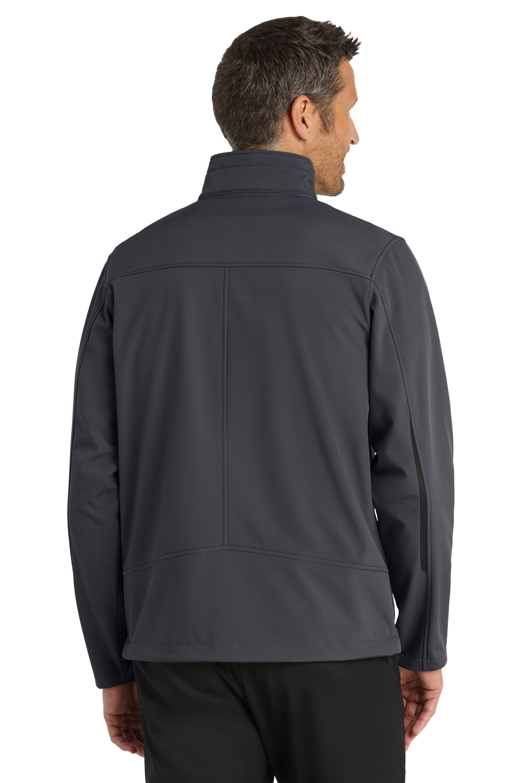 Port Authority Welded Soft Shell Jacket. J324 - Battleship Grey - back