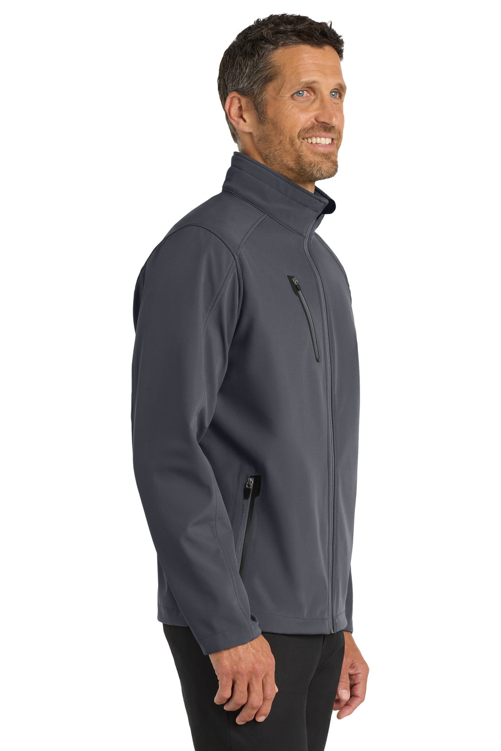 Port Authority Welded Soft Shell Jacket. J324 - Deep Smoke - side