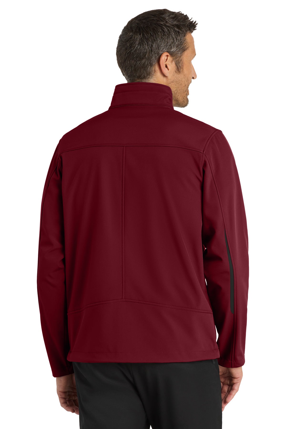 Port Authority Welded Soft Shell Jacket. J324 - Garnet - back