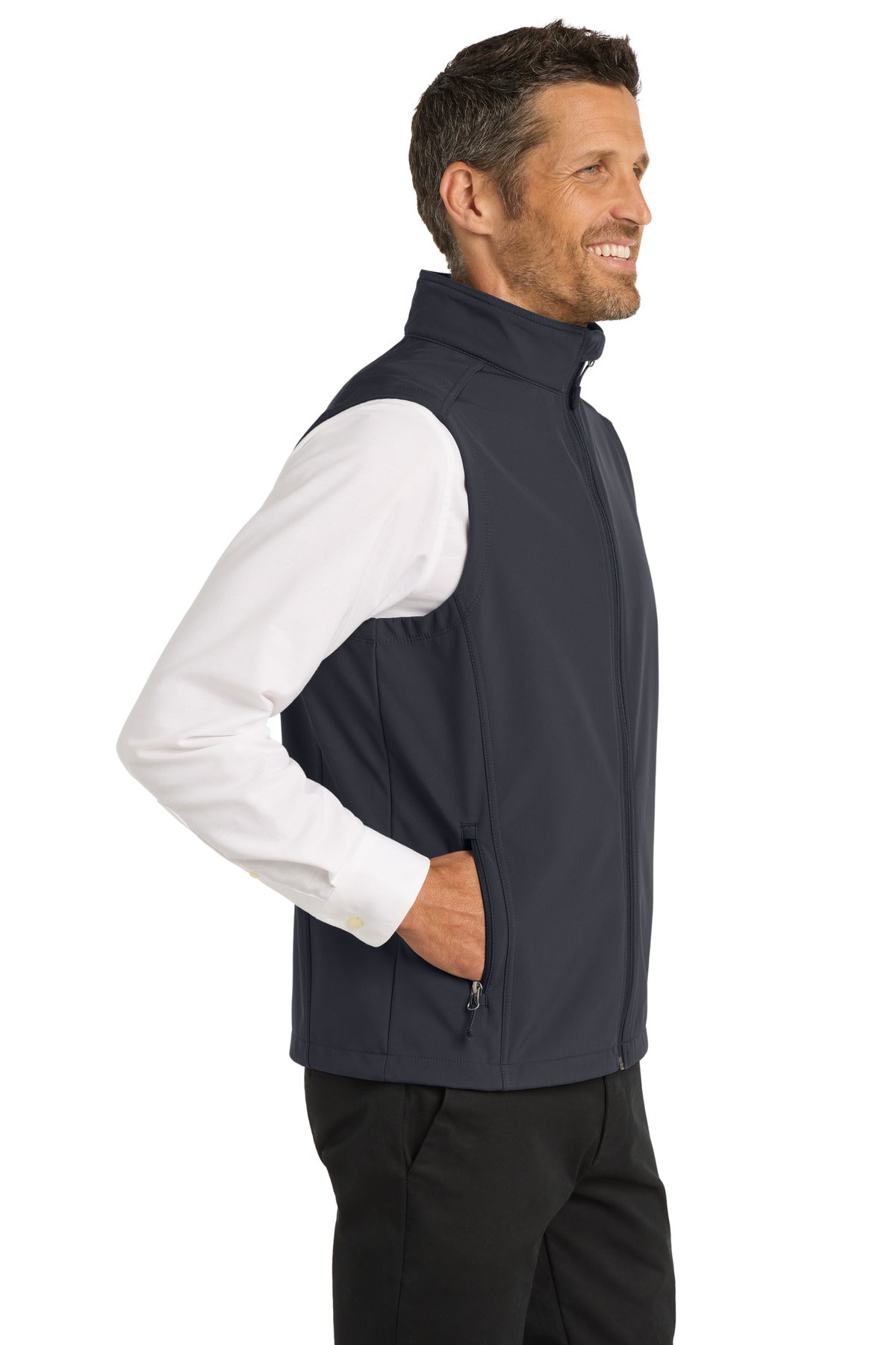 Port Authority Core Soft Shell Vest. J325 - Battleship Grey - side