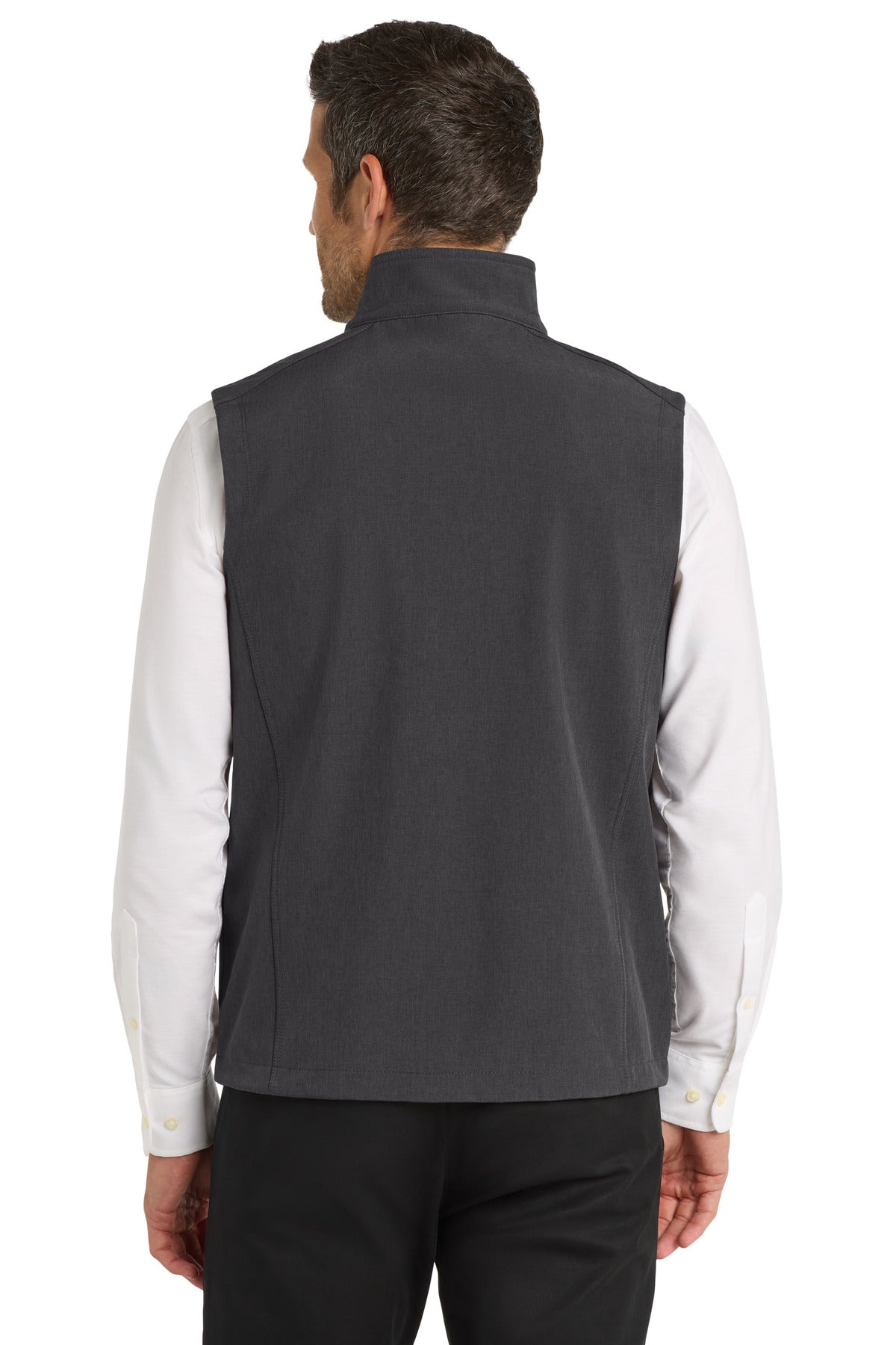 Port Authority Core Soft Shell Vest. J325 - Black Charcoal Heather - back