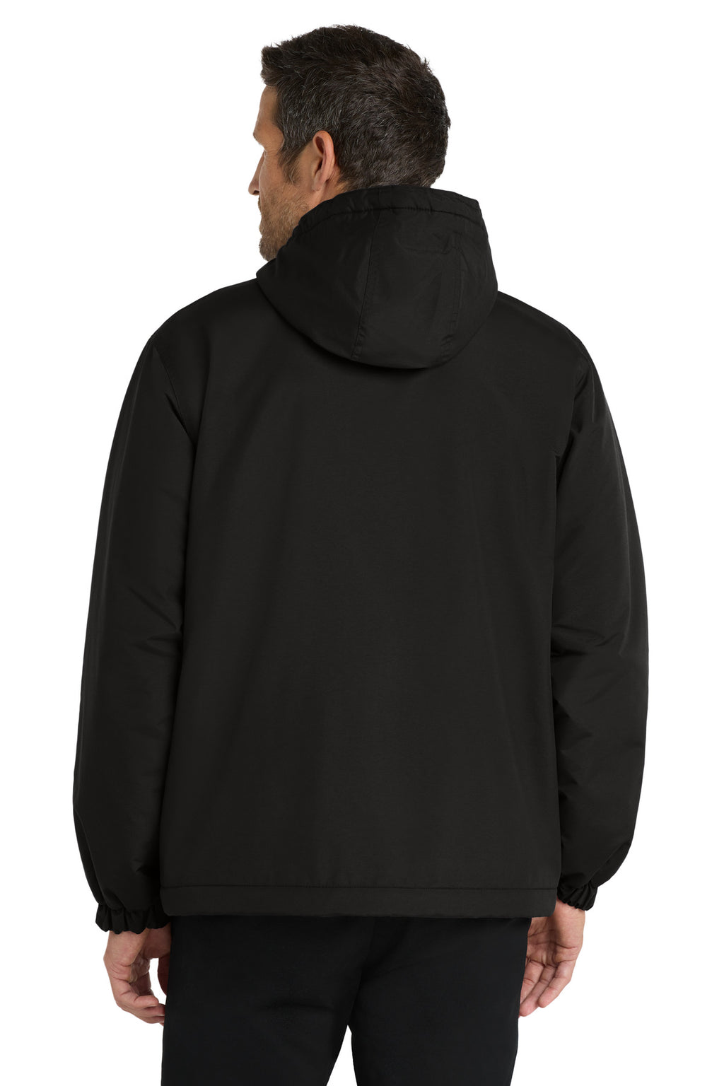 Port Authority Hooded Charger Jacket. J327 - True Black - back