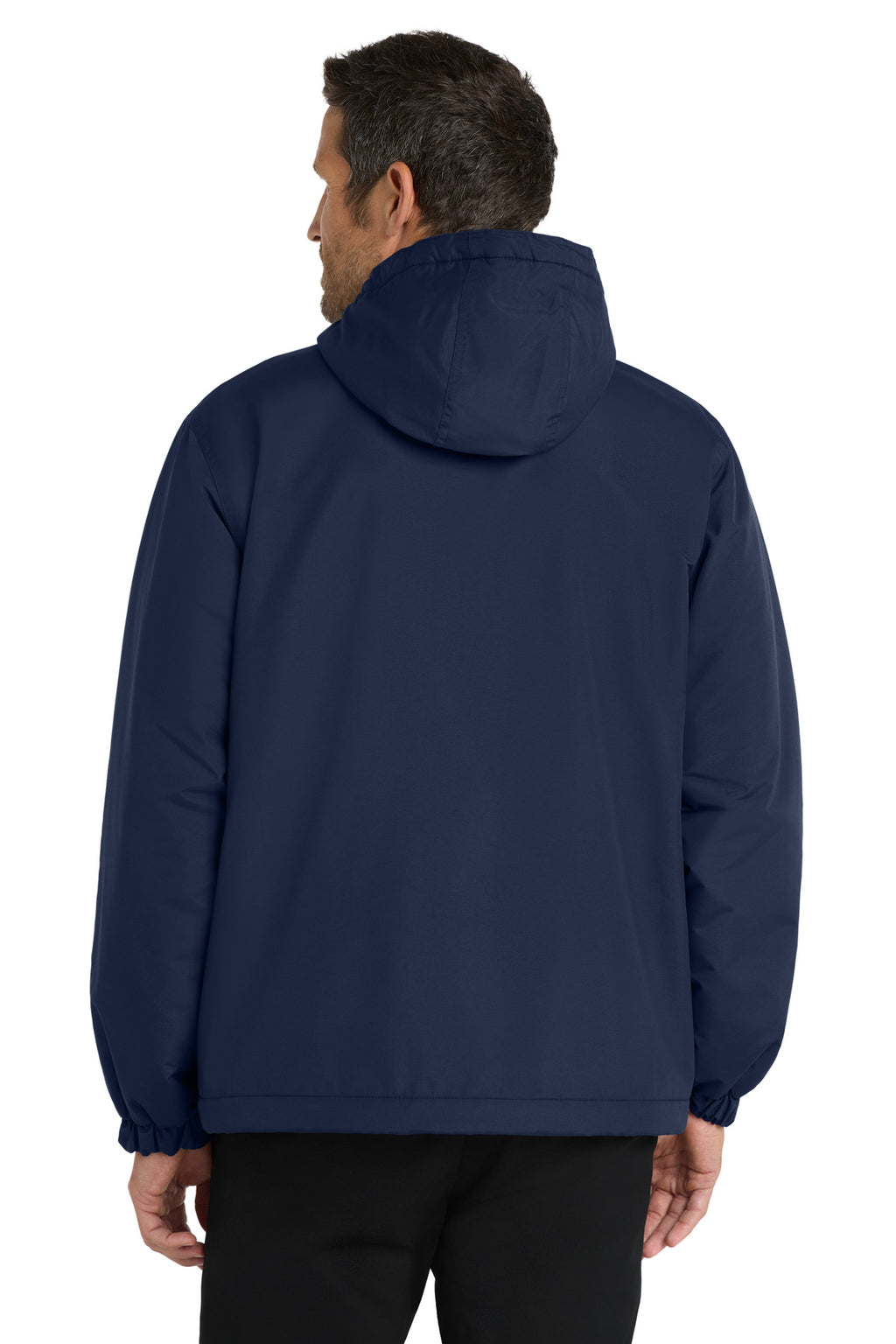 Port Authority Hooded Charger Jacket. J327 - True Navy - back