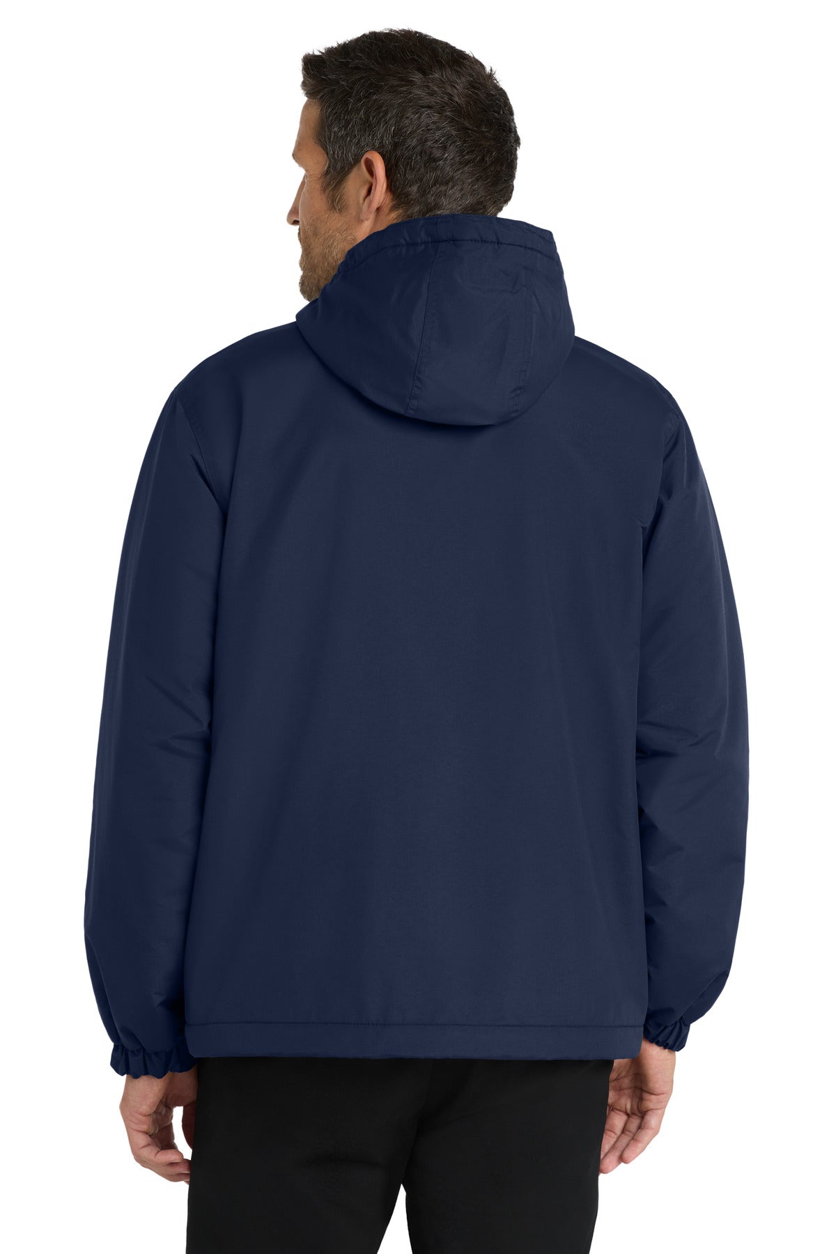 Port Authority Hooded Charger Jacket. J327 - True Navy - back
