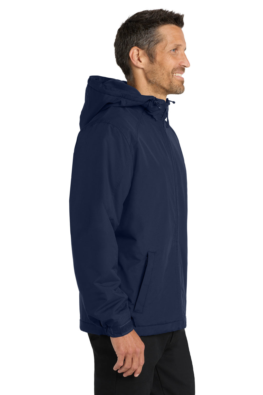 Port Authority Hooded Charger Jacket. J327 - True Navy - side