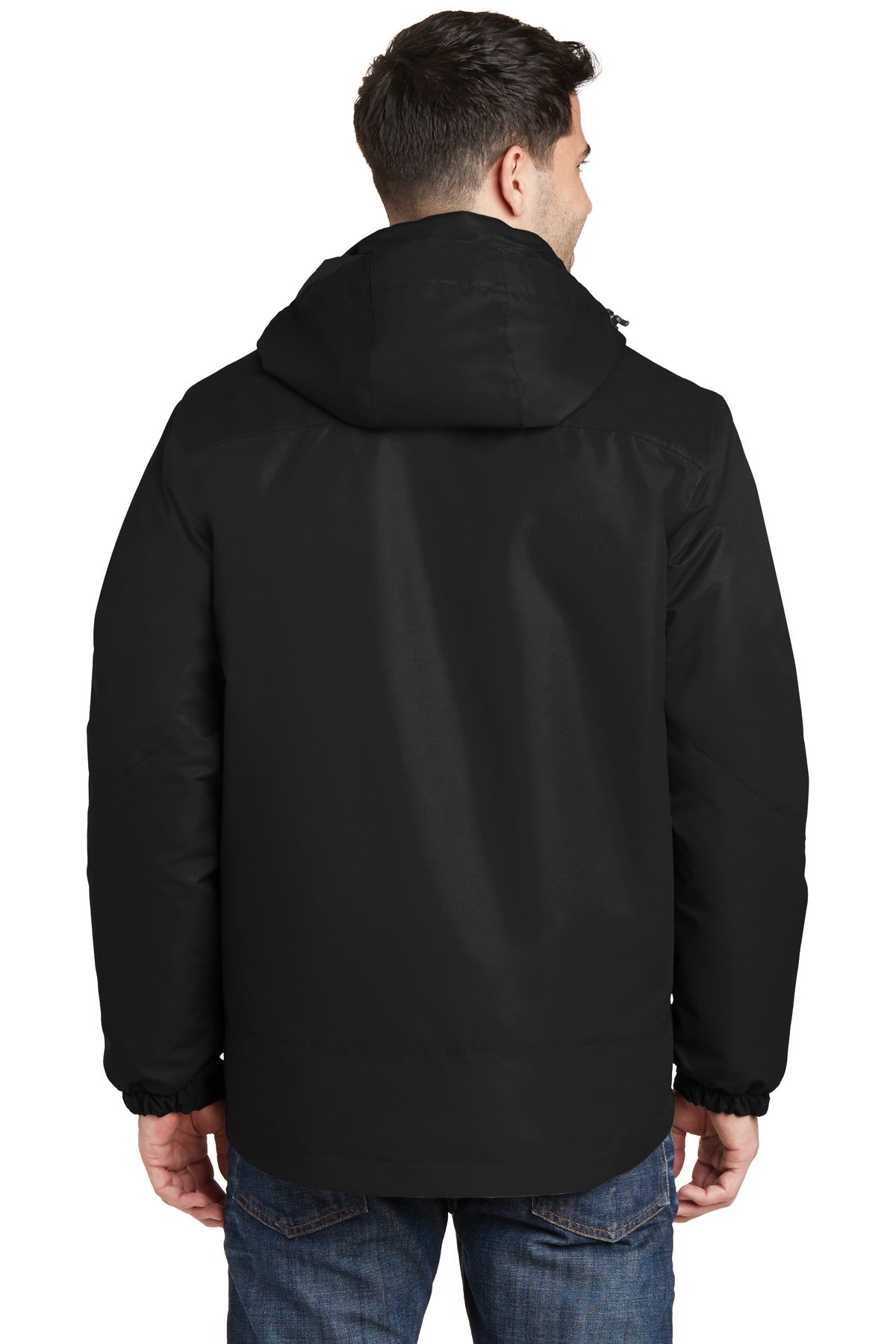 Port Authority Vortex Waterproof 3-in-1 Jacket. J332 - Black/ Black - back