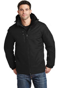 Port Authority Vortex Waterproof 3-in-1 Jacket. J332 - Black/ Black - front