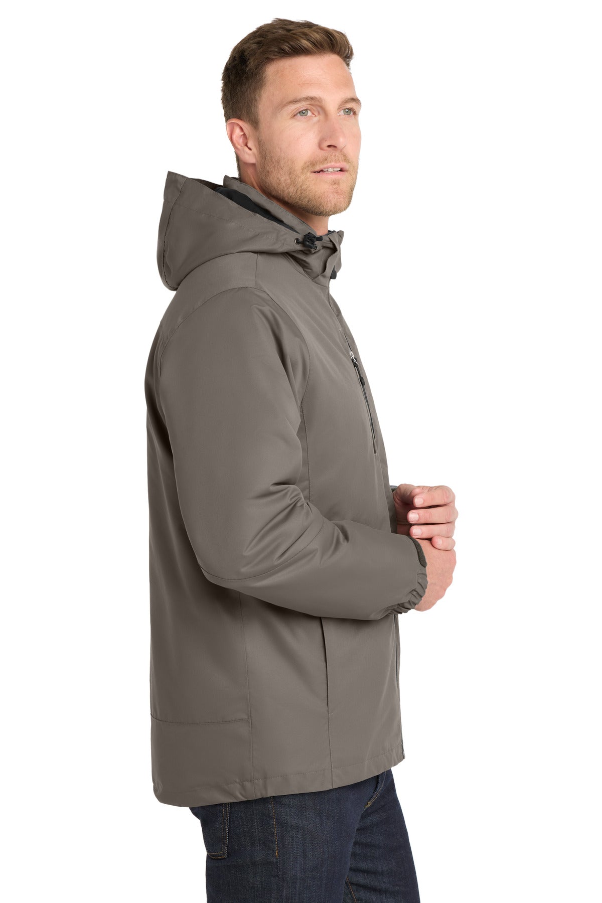 Port Authority Vortex Waterproof 3-in-1 Jacket. J332 - Deep Smoke/ Charcoal - side