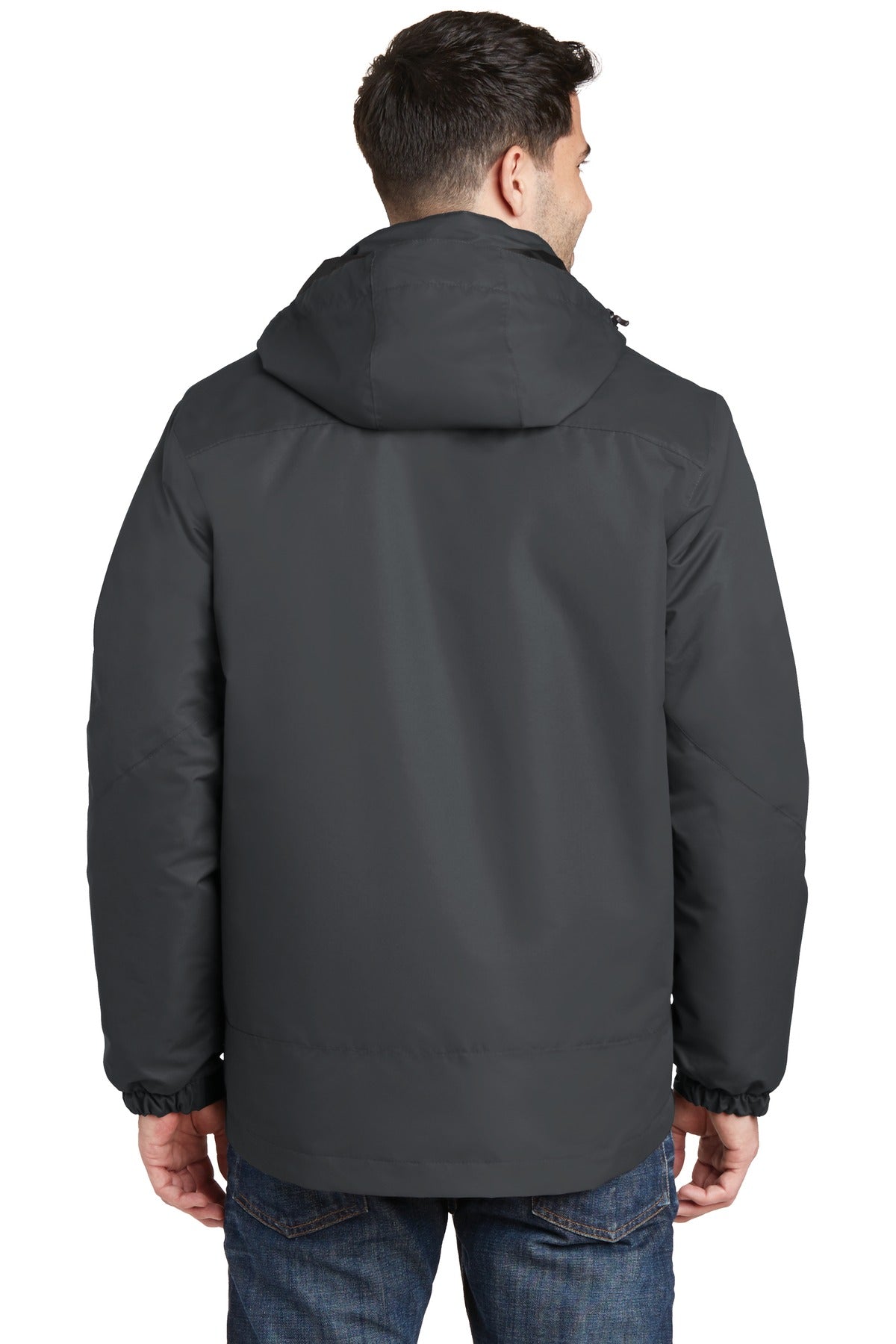 Port Authority Vortex Waterproof 3-in-1 Jacket. J332 - Magnet/ Orange - back